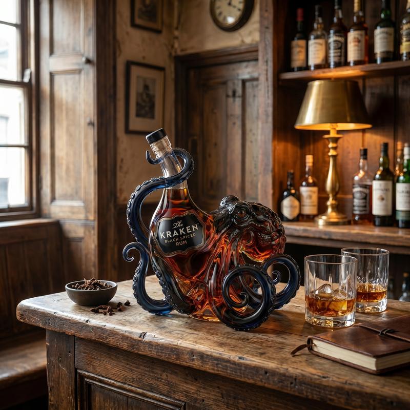 Kraken Octopus Glass Decanter