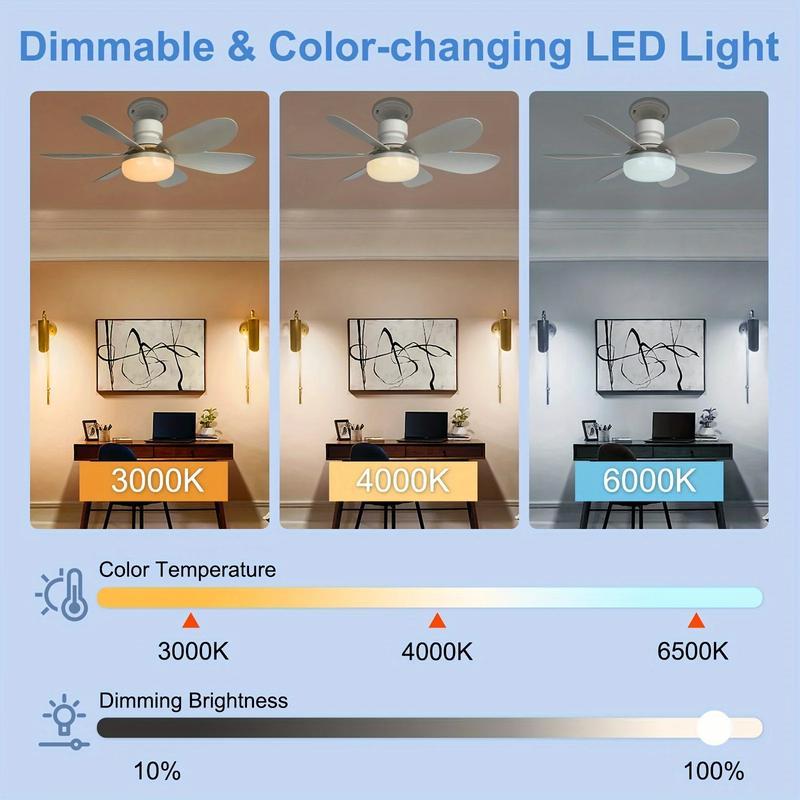 LED Ceiling Fan Light with Remote