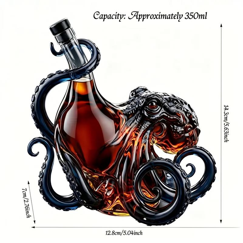 Kraken Octopus Glass Decanter