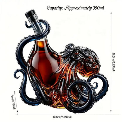 Kraken Octopus Glass Decanter