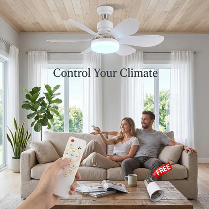 Modern Dimmable E27 LED Fan Light