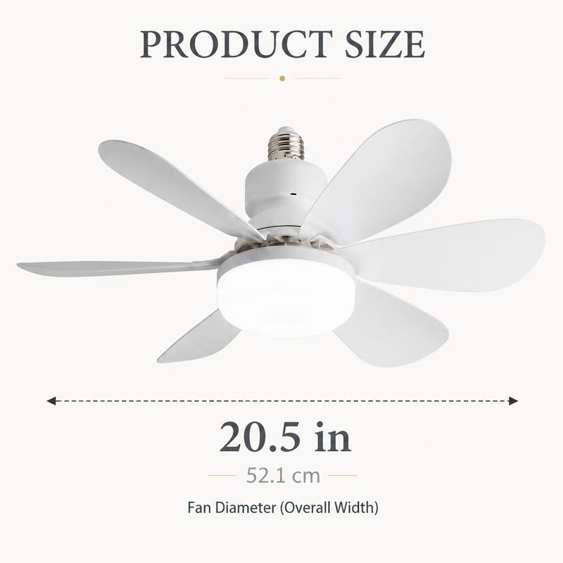 Modern Dimmable E27 LED Fan Light