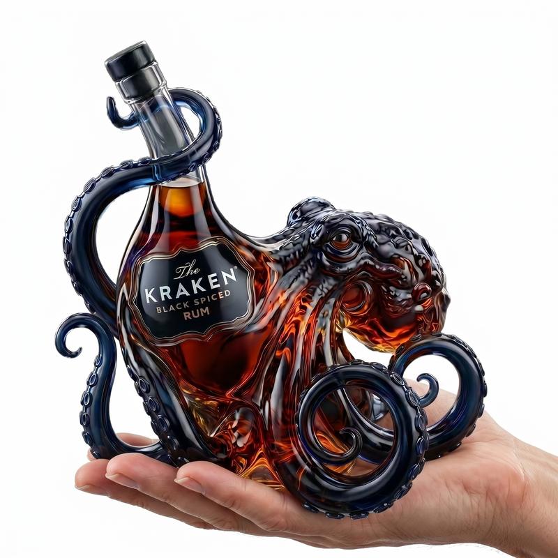 Kraken Octopus Glass Decanter
