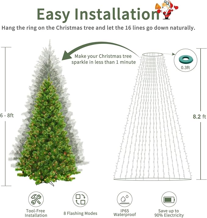 Christmas Tree Lights with Ring