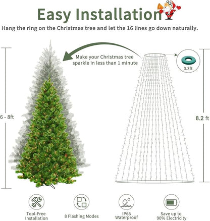Christmas Tree Lights with Ring