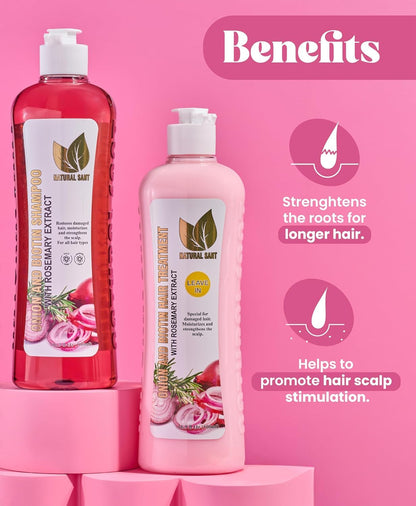 Onion Biotin and Rosemary Shampoo Set