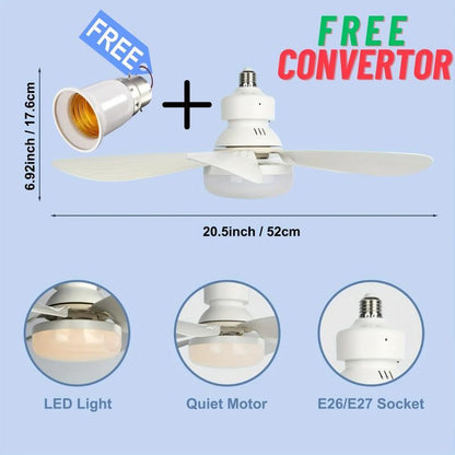 LED Ceiling Fan Light with Remote