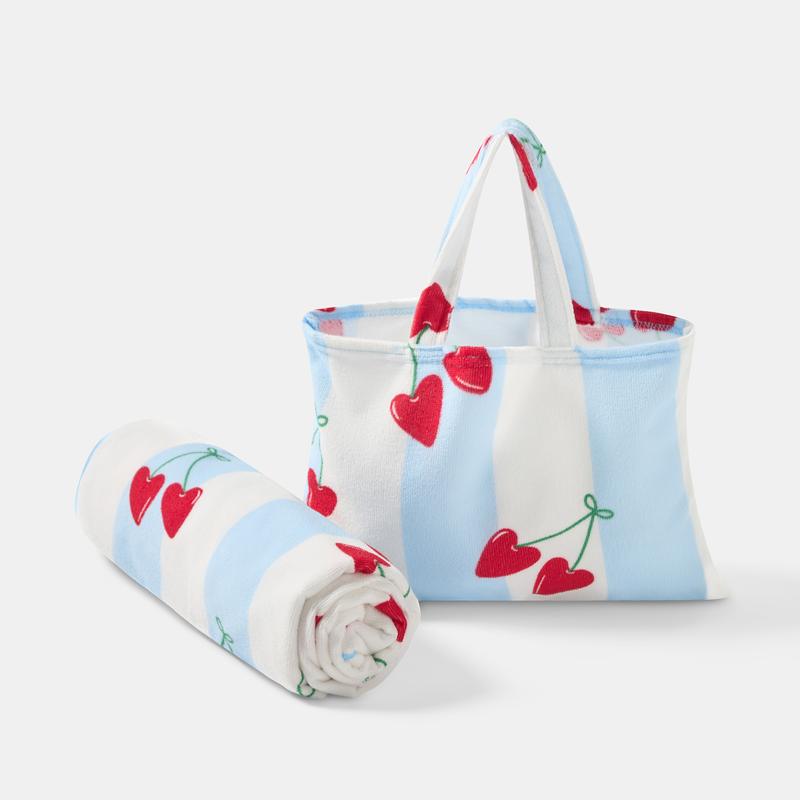 Sun Lounger Towel with Pockets Storage