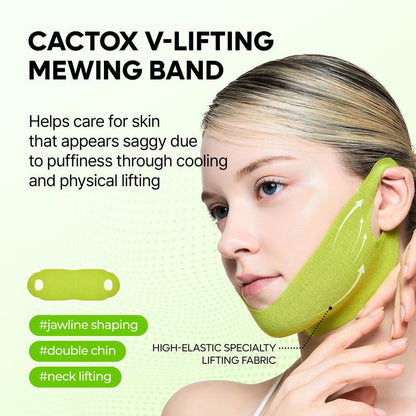 CACTOX V-LIFTING MEWING BAND & CACTOX Pore Relief Jelly Serum
