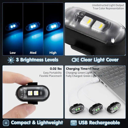6-Pieces RGB LED Aircraft Strobe Lights