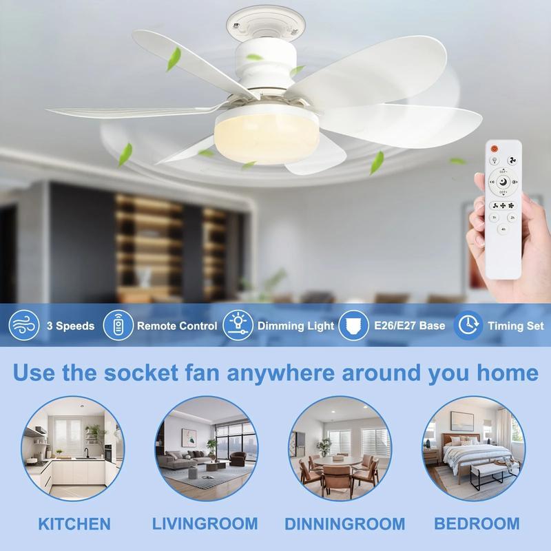 LED Ceiling Fan Light with Remote