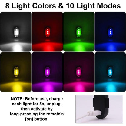 6-Pieces RGB LED Aircraft Strobe Lights