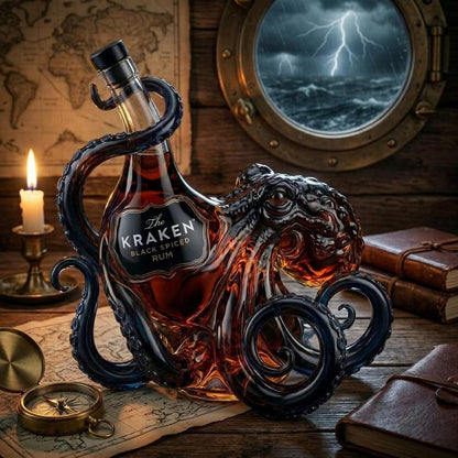 Kraken Octopus Glass Decanter